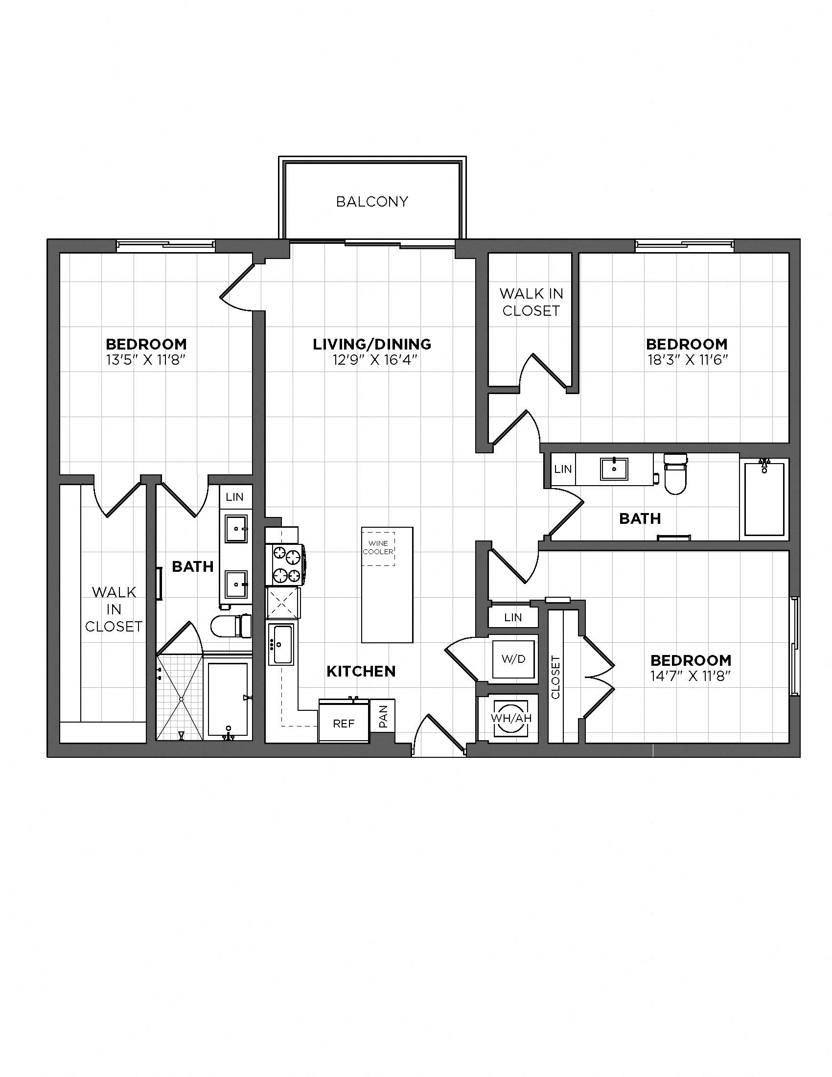 Floor Plan Image of Apartment Apt 3201